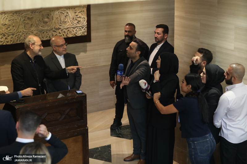 نشست خبری علی لاریجانی در بیروت