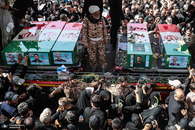 مراسم تشییع شهدای جنگ تحمیلی رژیم صهیونیستی در تهران-5