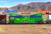 این قطار به کاهش دی اکسید کربن از هوا کمک می‌کند
