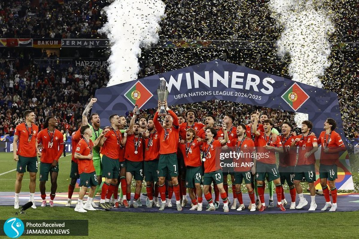 گزارش تصویری| اهدای جام و جشن قهرمانی پرتغال در لیگ ملت های اروپا