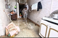 اهالی کوت عبدالله شهرستان کارون غرق در آب  (1)