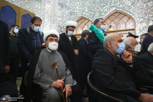 مراسم تشییع و خاکسپاری پیکر آیت الله ری شهری (ره) در حرم حضرت عبدالعظیم حسنی (ع)