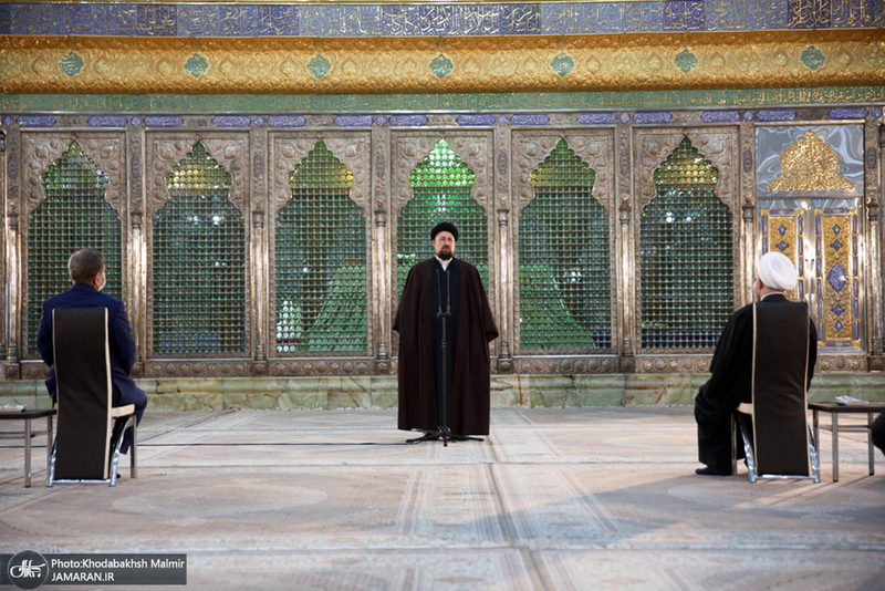 تجدید میثاق رئیس جمهور و اعضای هیأت دولت با آرمان‌های حضرت امام(س)