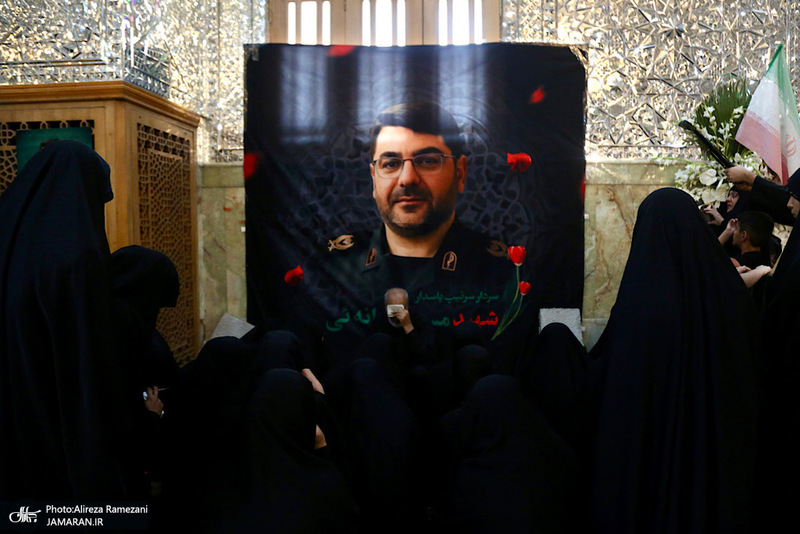 مراسم تشییع پیکر شهیدان سردار حسین سلامی و مسعود شانه ای