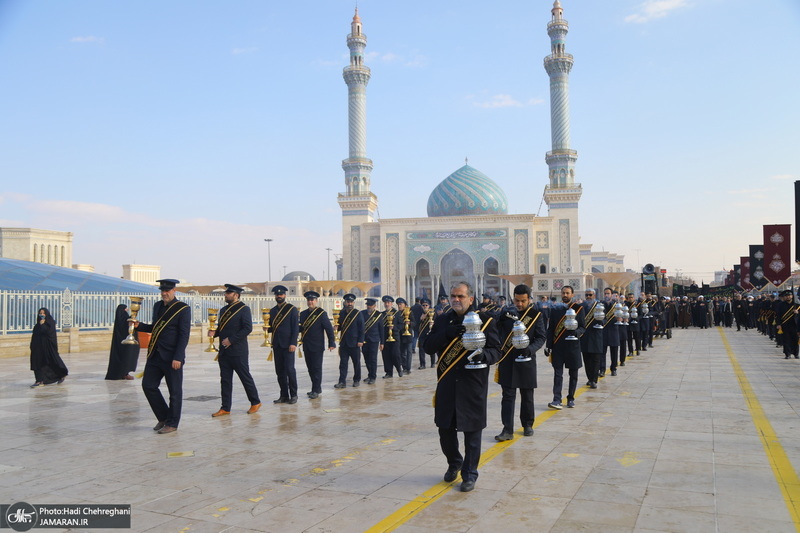 مراسم عزاداری خادمان حرم حضرت معصومه (س) در روز شهادت امام موسی کاظم (ع)‎