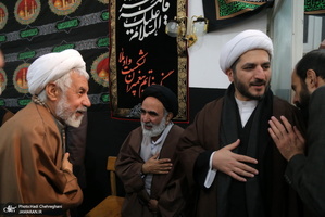 عزاداری در بیوت مراجع عظام تقلید و علما در سالروز شهادت حضرت فاطمه(س)