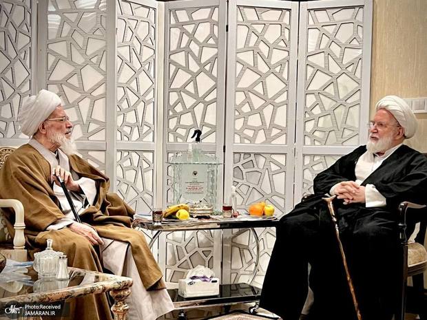 آیت الله بیات‌زنجانی  با مهدی کر‌وبی دیدار کرد + عکس