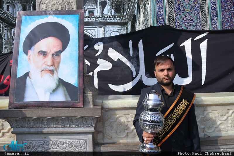 دسته عزاداری خادمان حرم حضرت معصومه ( س) در روز شهادت امام رضا (ع)