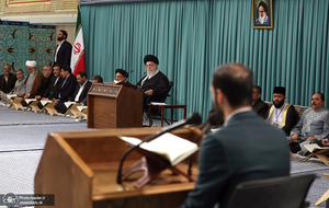 دیدار شرکت‌کنندگان در مسابقات بین‌المللی قرآن با رهبر معظم انقلاب