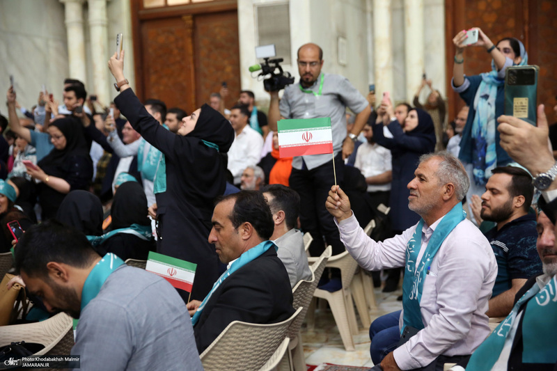 تقدیر از حضور مردم با حضور رئیس جمهور منتخب مسعود پزشکیان