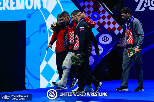 عکس| سکوی به یادماندنی کشتی قهرمانی جهان در زاگرب