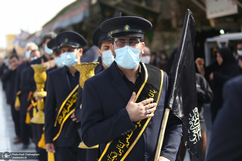 عزاداری خادمین حرم کریمه اهل بیت در روز شهادت امام رضا(ع)