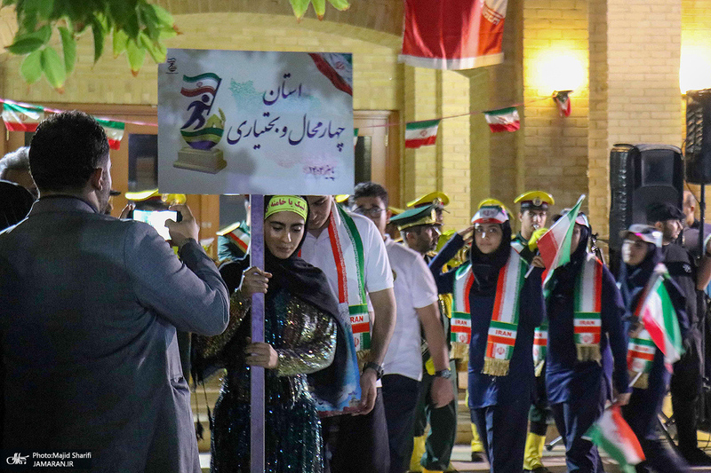 آیین افتتاحیه سومین دوره المپیاد ورزشی جام پرچم در خمین