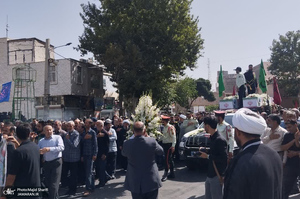 مراسم تشییع پیکر مطهر شهدای حمله رژیم صهیونیستی در خمین