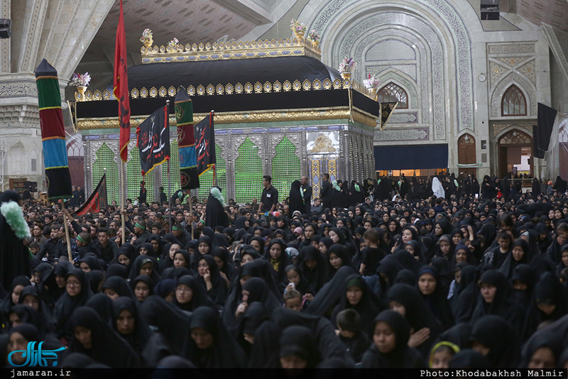 مراسم عزاداری شب تاسوعای حسینی در حرم مطهر امام خمینی (س)