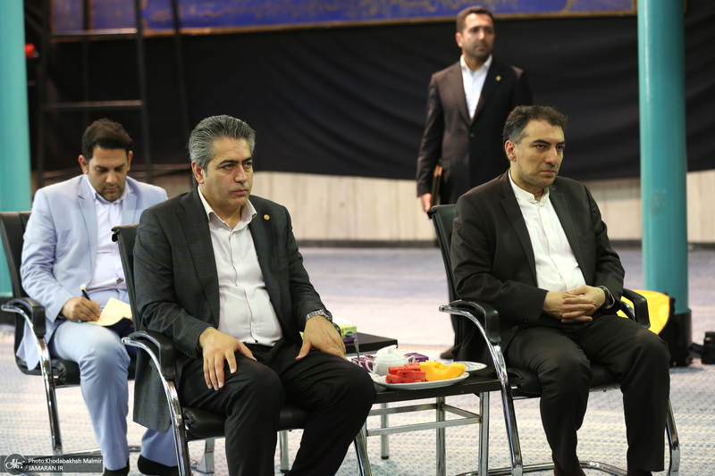 دیدار مدیرعامل بانک ملی ایران ابوالفضل نجارزاده و اعضای هیئت عامل با سید حسن خمینی