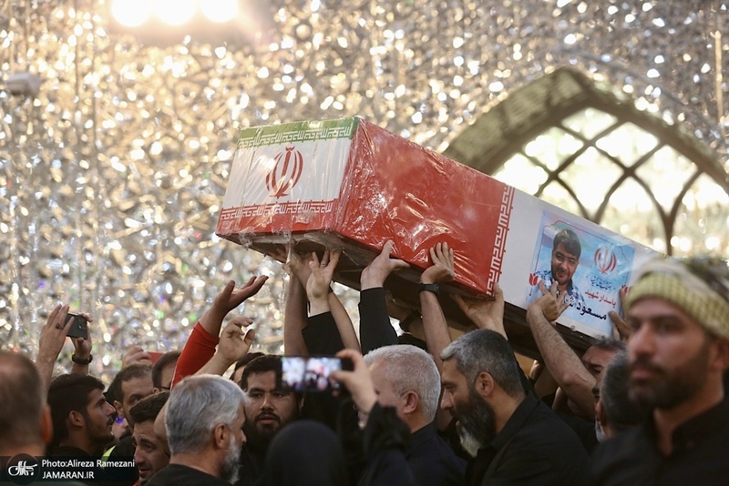 مراسم تشییع پیکر شهیدان سردار حسین سلامی و مسعود شانه ای