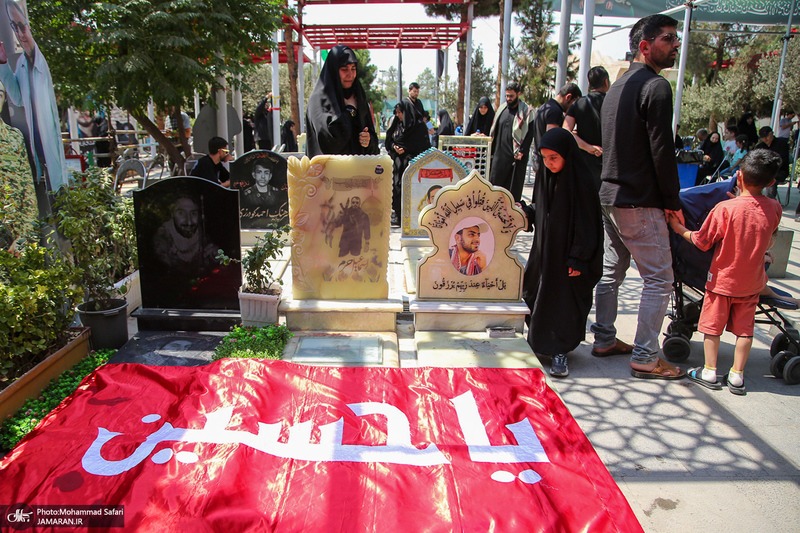 مراسم چهلمین روز شهدای جنگ تحمیلی ۱۲ روزه در قطعه 42 بهشت زهرا (س)
