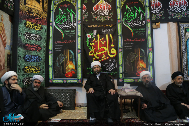 مراسم عزادارى شهادت حضرت فاطمه زهرا(س) در بيت آيت الله دوستى زنجانى